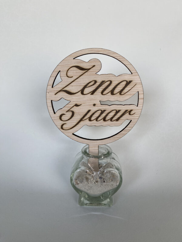 taarttopper groot-naam-cijfer-jaar-hout-gepersonaliseerd