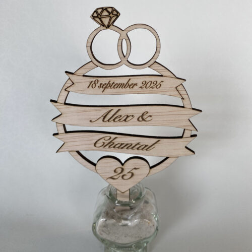 taarttopper groot-huwelijk-datum-namen-cijfer-hout-gepersonaliseerd-acvdesign